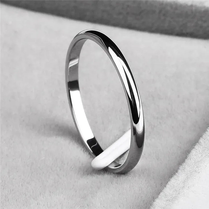 2Mm Super Thin Dainty Tiny Ring Black/Silver/Gold/Rose Gold Rings Unisex Wedding
