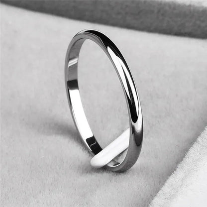 2Mm Super Thin Dainty Tiny Ring Black/Silver/Gold/Rose Gold Rings Unisex Wedding