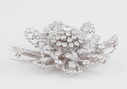 DIAMOND ANTIQUE PIN DIAMOND BROOCH CIRCA DIAMOND PI 1930'S ESTATE DIAMOND BROOCH