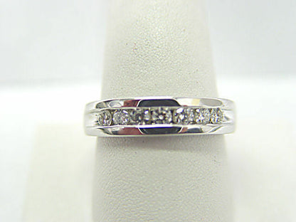 DIAMOND 7 ROUND BRILLIANT SHAPE MENS CHANNEL SET DIAMOND MEN BAND MENS RING