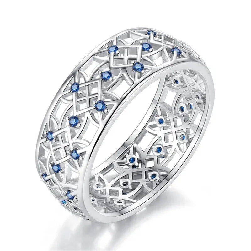 4 Color 925 Silver Anniversary Statement Ring Natural Gemstones Sapphire & Emera