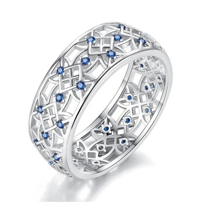 4 Color 925 Silver Anniversary Statement Ring Natural Gemstones Sapphire & Emera