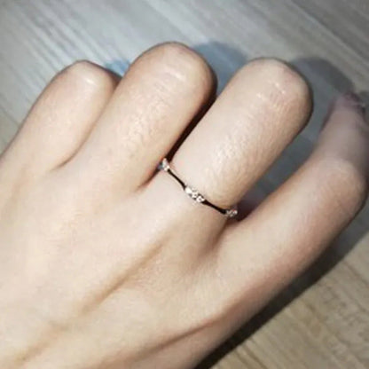 Chic and Lovely Lady Slim Ring Commemorate Ring Wedding Jewelry