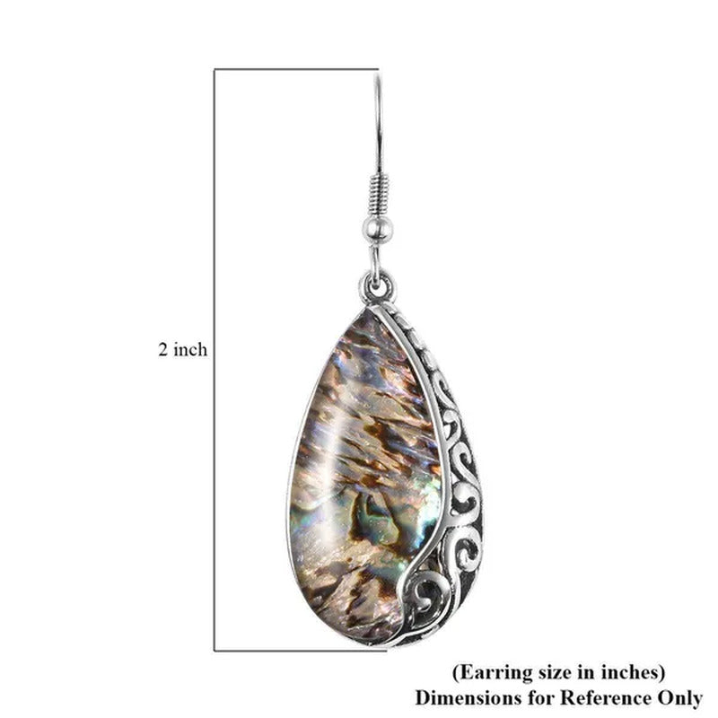 Unique Abalone Shell Stylish Dangle Drop Earrings for Women Stainless Steel Fash
