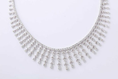 Over 20 Carat Diamond Drop Necklace  22.06 carats  18k white gold