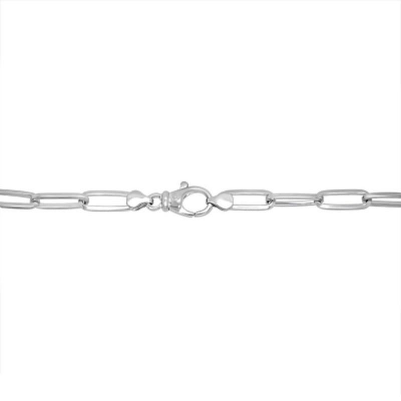 Italian Sterling Silver High Polish Paperclip Link Necklace