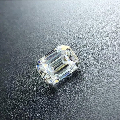 White D Color VVS Emerald Cut Loose Moissanite Diamond Stone 1Ct 5X7Mm with Cert