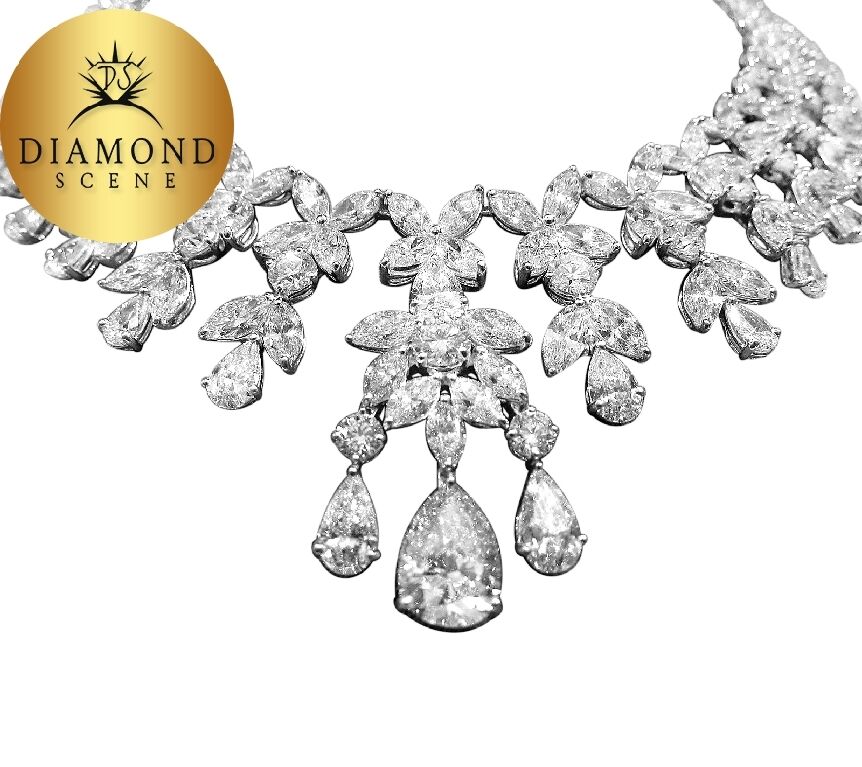 GIA CERTIFIED 4.28 CT PEAR SHAPE H SI2 SET 34 PEAR SHAPE DIAMONDSSSSS