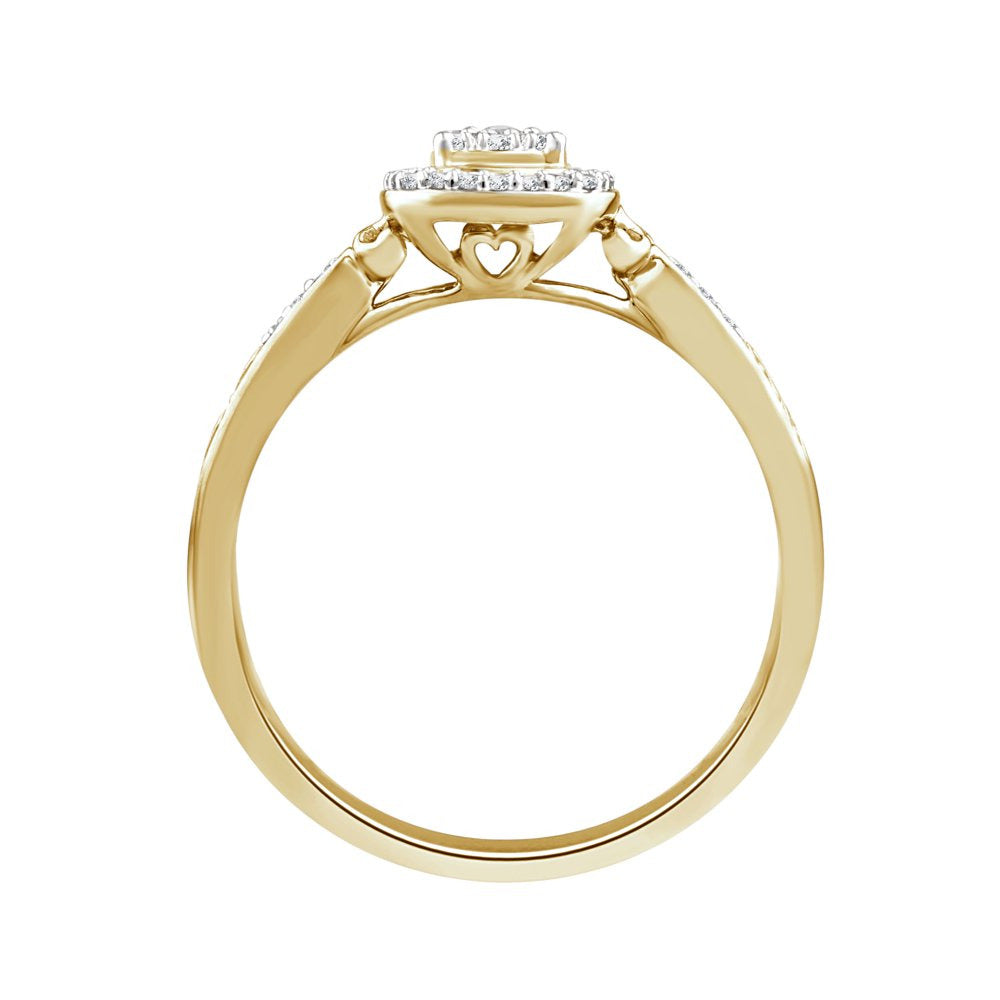 Color of Love 1/6 Cttw Diamond Promise Ring in 10KT Yellow Gold (I3)