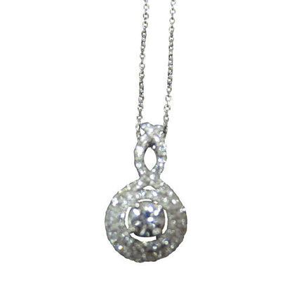 DIAMOND ROUND BRILLIANT CENTER .37 CT SET AROUND DIAMOND .72 CT INCLUDED 16 INCH