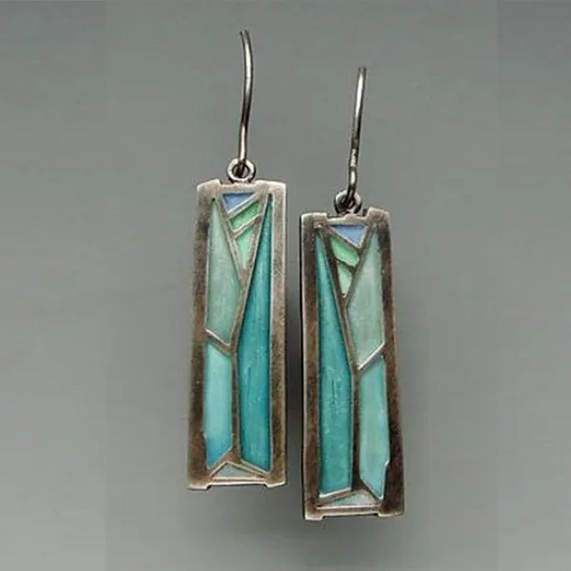 1 Pair 925 Silver One-Of-A-Kind Peacock Multicolored - Fire Labradorite Earrings