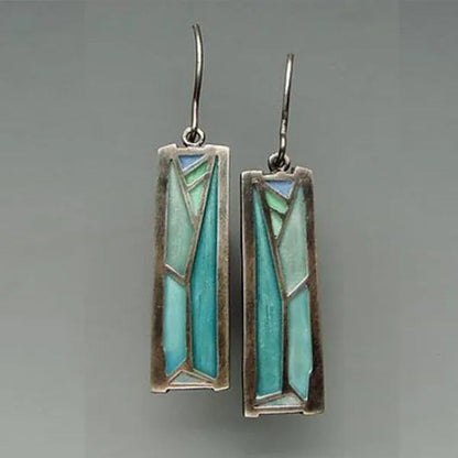 1 Pair 925 Silver One-Of-A-Kind Peacock Multicolored - Fire Labradorite Earrings