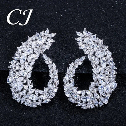 CANDICE Luxury 18K Rose Gold Plated Full Pave Multi Shape Rose Red and Pink Colo