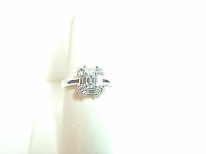 DIAMOND EMERALD 1 ROUND BR SHAPE 4 BAGUETTE 4 STONE