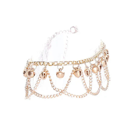 New Women Gril Tassel Chain Bells Sound Metal Chain Anklet Ankle Bracelet Foot C
