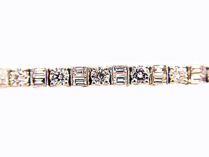 8.75 CT 22 ROUND BRILLIANT CUT DIAMONDS 44 BAGUETTE CUT DIAMOND TENNIS BRACELET