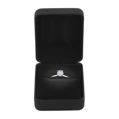 Arista 0.50 Carat T.W. round White Diamond Solitaire Ring in 14K Yellow Gold (H-