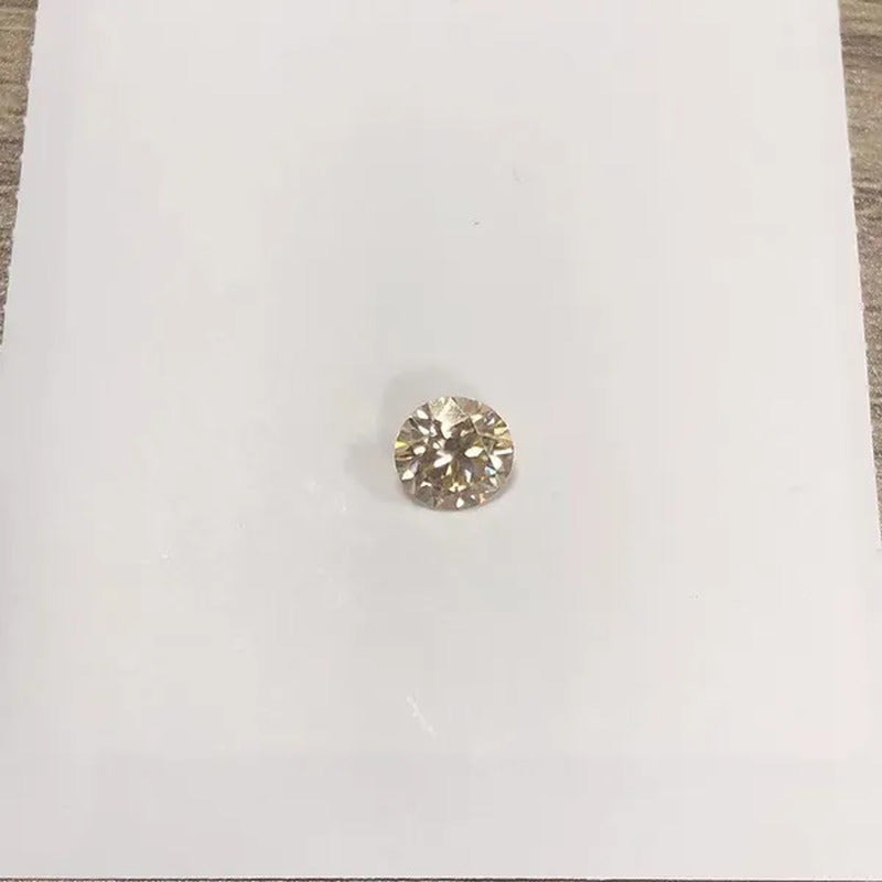 5.0Mm 0.5Ct Yellow Diamond round Excellent Cut Loose Gemstone with GIA Certifica