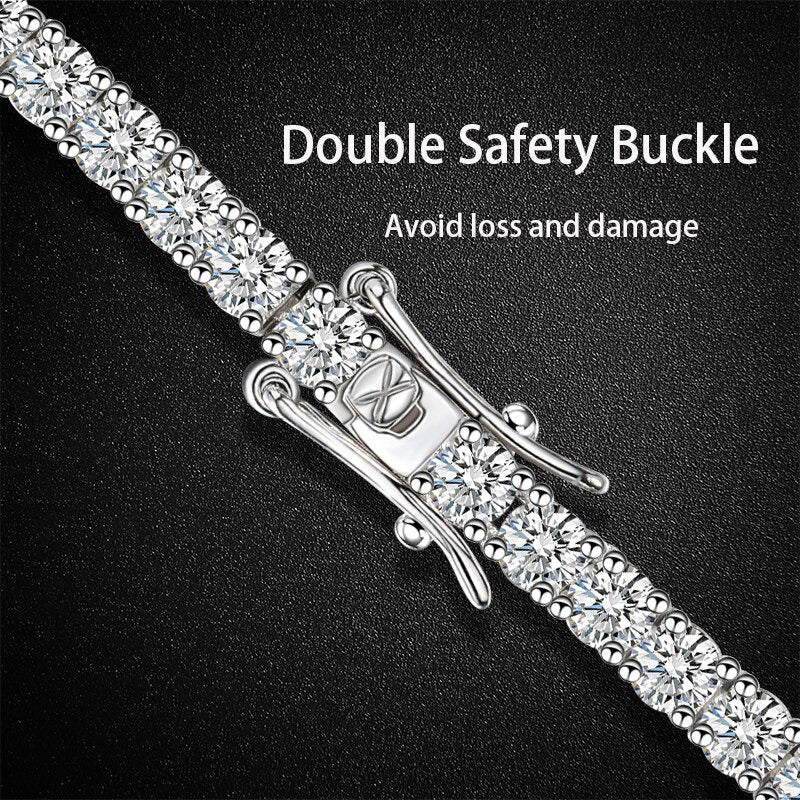 3/3.5/4/5Mm 100% All Moissanite Necklace for Women Men Sparkling Lab Diamond