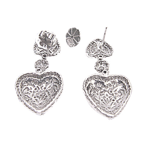 2.00 CT ROUND BRILLIANT UPSIDE DOWN HEART AND HEART DROP STYLE DIAMOND EARRING