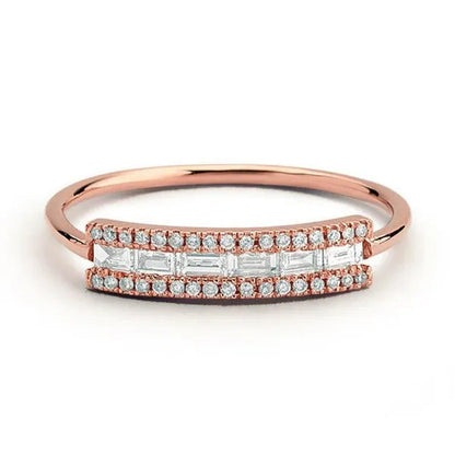 New Brand Women Fashion White Sapphire/Ruby Ring Gold-Plated Zircon AAA Lovers R