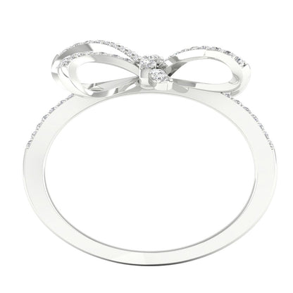Imperial 1/5Ct TDW Diamond 10K White Gold Knot Ring (H-I, I2)