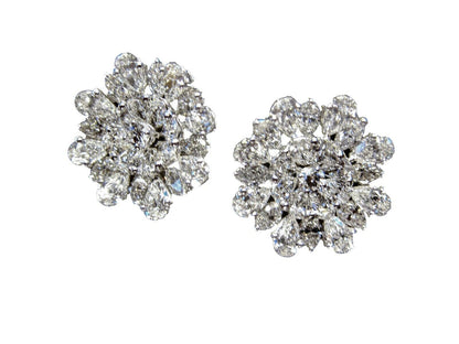 DIAMOND EARRING PEAR MARQUISE ROUND SHAPE SET EARRING