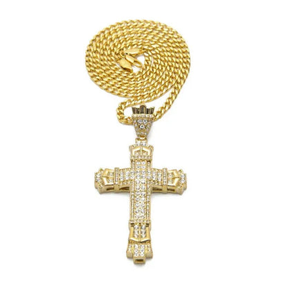 Tide Men'S 2018 Fashion Jewelry 24K Gold 925 Silver DIAMOND Pendant Stainless St