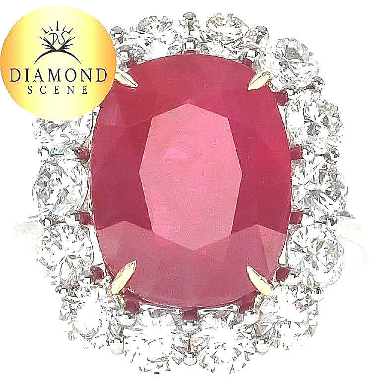 GRS CERTIFIED RUBY CUSHION SHAPE 13.80 LENGTH X11.30 WIDTH X7.05MM DEPTH DIAMOND