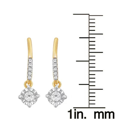 0.20 CT. T.W. Diamond Dangle Earrings in 14K Yellow Gold