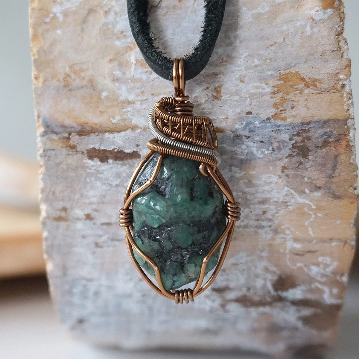 Men’S Green Emerald Necklace - Natural Emerald Necklace - May Birthstone - 24 In