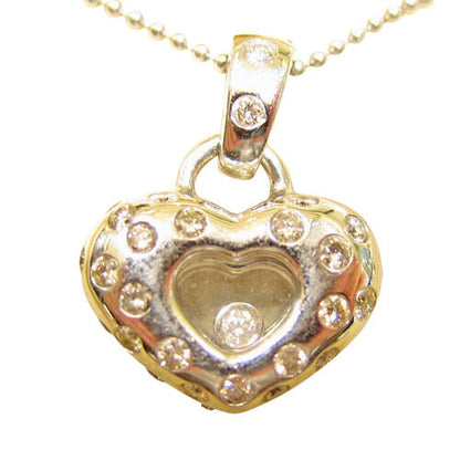 DIAMOND FLOATING ROUND BRILLIANT HEART SHAPE PENDANT