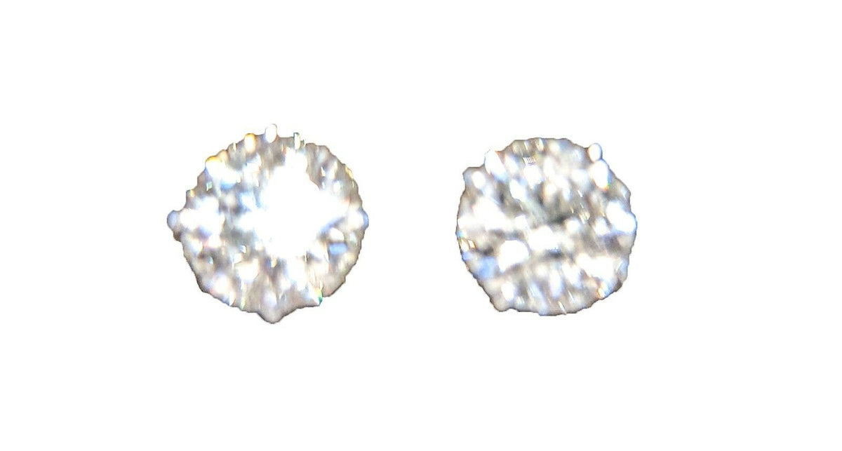 DIAMOND STUD 2.01 CT TOTAL WEIGHT EARRING ROUND BRILLIANT SHAPE STUD EARRING