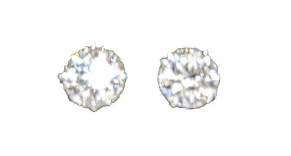 DIAMOND STUD 2.01 CT TOTAL WEIGHT EARRING ROUND BRILLIANT SHAPE STUD EARRING