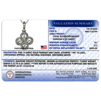 0.25 CT. T.W. I-I1 14K White Gold Diamond Flower Pendant