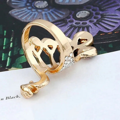 Women round Cut Diamond Ring Peacock Cocktail Ring Fashion Jewellry