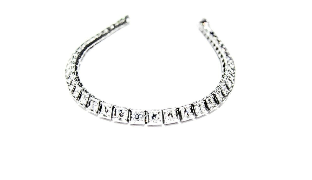DIAMOND ROUND BRILLIANT SET FOUR PRONG SET TENNIS BRACELET DIAMOND