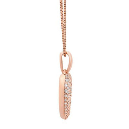 0.25 CT. T.W. Heart Pendant in 14K Rose Gold