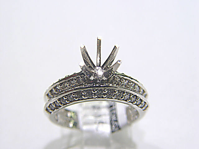 ROUND BRILLIANT DIAMOND SETTING BAND 6 PRONG FOR A 7.7MM STONE SETTING