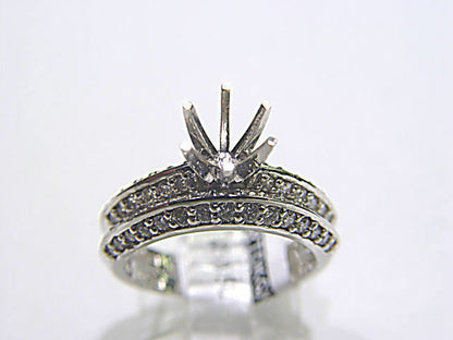 ROUND BRILLIANT DIAMOND SETTING BAND 6 PRONG FOR A 7.7MM STONE SETTING