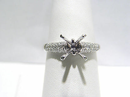 DIAMOND ROUND BR SHAPE PAVE SET SETTING 4 PRONG SET