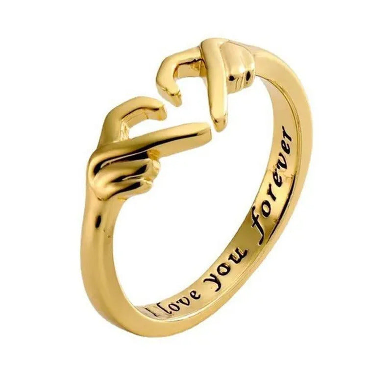 BUY 2+1 FREE = 3 Exquisite Fashion Creative 925 Sterling Silver Double Hand Hear