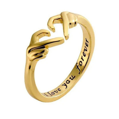 BUY 2+1 FREE = 3 Exquisite Fashion Creative 925 Sterling Silver Double Hand Hear