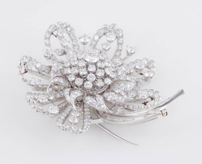 DIAMOND ANTIQUE PIN DIAMOND BROOCH CIRCA DIAMOND PI 1930'S ESTATE DIAMOND BROOCH
