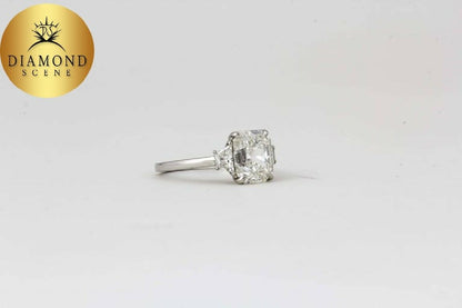 3 Carat GIA Radiant Cut Diamond Engagement Platinum Ring