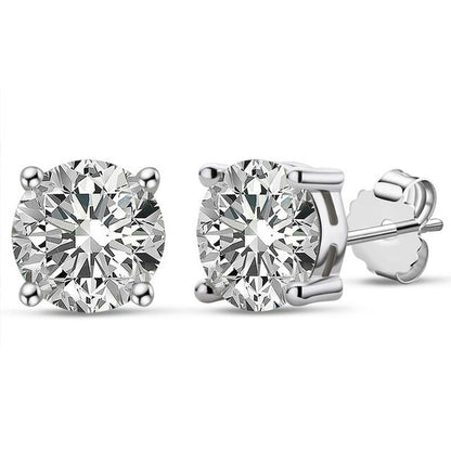 Luxury 11MM 5Ct Real Moissanite Diamond Stud Earrings for Women Classic 925