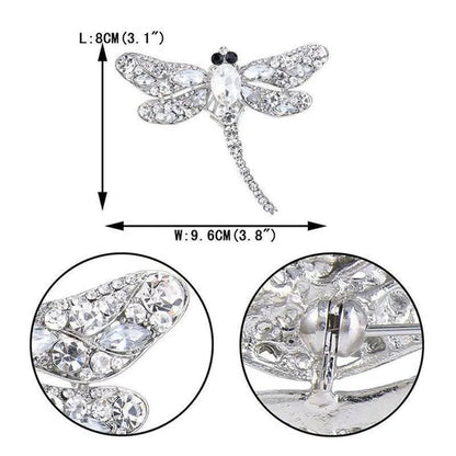 1 PC Women Dragonfly Teardrop Brooch Pin Jewelry for Lady