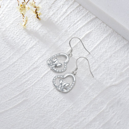 Elephant Earrings 925 Sterling Silver Elephant Dangle Earrings Elephant Jewelry