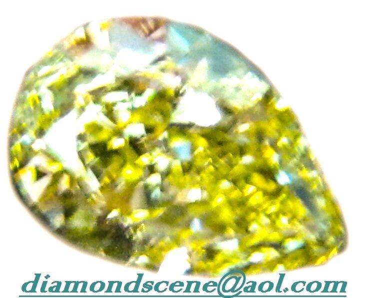 GIA certified pear shape fancy yellow diamond 100% natural loose diamond