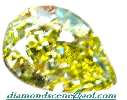 GIA certified pear shape fancy yellow diamond 100% natural loose diamond